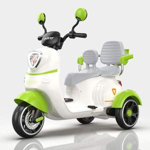 Прекрасная электрическая трехколесная пластиковая машинка-каталка с ручкой для детей от <span class=keywords><strong>2</strong></span> до 13 лет, унисекс - Product Image 3