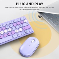 Clavier et souris sans fil de haute qualité avec batterie remplaçable, ensemble clavier et souris compact pour jeux mobiles