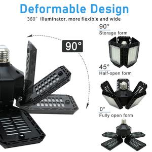 E26/E27 Socket 6500K LED 5 + 1 Paneles deformables 160W 18000LM Techo LED Luces de garaje para almacén Granero Ático - Product Image 2