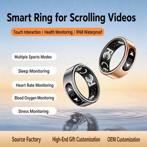 Anillo Inteligente SY09 Ultrafino <span class=keywords><strong>de</strong></span> 2.6mm, Pantalla Táctil <span class=keywords><strong>de</strong></span> Acero Inoxidable <span class=keywords><strong>de</strong></span> 8mm, Resistente al Agua IP68, Monitor <span class=keywords><strong>de</strong></span> Frecuencia Cardíaca, Oxígeno en Sangre, Sueño y Seguimiento Deportivo - Product Image 2