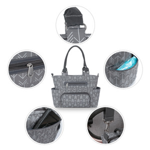 Organizador Caddy Personalizado, Bolsas de Pañales para Mamá y <span class=keywords><strong>Bebé</strong></span>, Bolsa Impermeable Portátil de Alta Capacidad, Carrito de <span class=keywords><strong>Bebé</strong></span>, Bolsa de Mano para Mamá - Product Image 3
