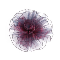 Mode Organza 3d Gradient Couleur Fleurs Patch Strass De Mariée Fleur Pièces Robe Coloré Floral Applique