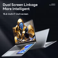 Tout nouveau PC portable professionnel double écran 15.6 "+ 7" Intel Celeron N100 étudiant et ordinateur portable yogique usage domestique et personnel