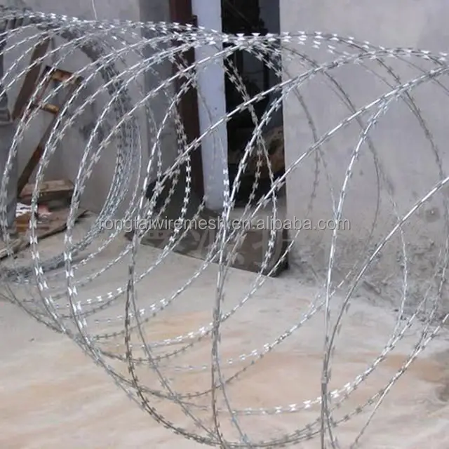 Low price Hot dipped galvanized concertina BTO22 Razor Barbed Wire