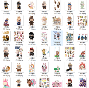 Phim Hoạt Hình Laboo Cho DTF Chuyển Màn Hình In Ấn Nhãn Vật Liệu Vật Nuôi Cho Nhiệt Chuyển In Ấn Trên Hàng May Mặc Như T-Shirts Và Túi Xách - Product Image 3