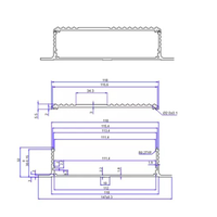 Boîtier en aluminium anodisé d'usinage CNC Boîtier d'instrument électronique en métal Boîte de jonction Boîtier PCB