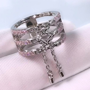 Anello a Catena Stratificata di Lusso per Donne, Stile Nappa, Gioiello da Dito alla Moda - Product Image 5