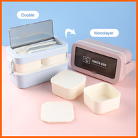 Lonchera Bento de Estilo Japonés, Linda y de Diseño Reciente, con 3 Compartimentos, Apta para Microondas, Hermética y Resistente a Fugas, para Adultos