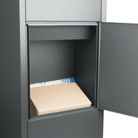 Boîte aux lettres extérieure en métal étanche, polyvalente, sur pied, pour appartement, boîte de dépôt pour lettres et colis