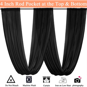 Rideaux de plafond en mousseline de soie Rectangle du fournisseur professionnel pour les décorations de toile de fond de mariage et d'événements de fête rideaux et cantonnières - Product Image 3