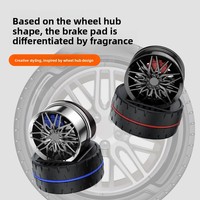 Diffuseur de parfum d'ambiance portable 2025 de luxe à évaporation naturelle, modèle moyeu de roue forgé solaire, en ABS+Métal massif, accessoires intérieurs de voiture