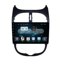 Autoradio Android 10, Navigation GPS, lecteur multimédia vidéo, sans DVD, pour voiture Peugeot 206 (2001, 2016)