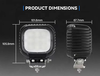 Projecteur de travail LED 4 pouces à faisceau large IP69K 63W Emark 12V 24V, lampe de travail LED en gros pour camion tout-terrain, tracteur, VTT, UTV
