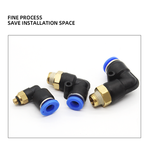 Ống Khí 4Mm 6 / 8 / 10 / 12 Ống Nối Ren Ngoài Góc Phải Kiểu Chữ L Kết Nối Khí Nén Bằng Đồng Thau Bằng Nhựa - Product Image 2