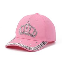 Gorra de Béisbol de Lujo Personalizada de Mezclilla y Algodón con Patrón de Letras y Pedrería, Cierre Ajustable con Hebilla Metálica