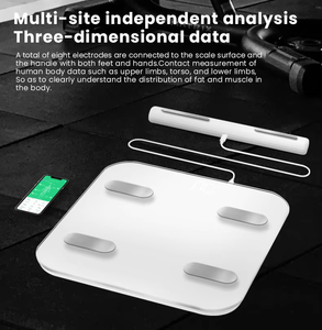 <span class=keywords><strong>Balance</strong></span> électronique intelligente avec écran LCD/LED, barre de poignées, 8 électrodes, <span class=keywords><strong>balance</strong></span> de composition corporelle 3D, <span class=keywords><strong>balance</strong></span> de graisse corporelle intelligente - Product Image 2