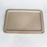 Plateau de service rectangulaire en mélamine gris de 11,8 pouces, nouveau design, plat, en plastique, pour mariage et fête, écologique, vente en gros usine