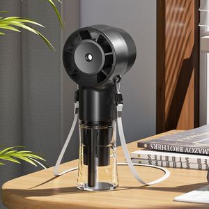 Best-Selling High-Speed Humidifying <b>Spray</b> Powerful Airflow Portable Eco-Friendly Rechargeable Brushed Motor Handheld Fan - Product Image 2