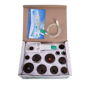 Kit de ventouses transfrontalières 12 pièces en plastique avec aiguilles magnétiques pour thérapie et massage - Product Image 1