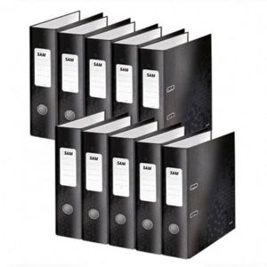 A4 Black 80 mm Spine Width WOW Range <b>Files</b> <b>Folders</b> Pack 10 Design May Vary Lever Arch <b>File</b> - Product Image 1