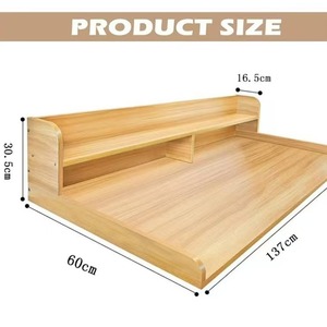 Étagère de rangement double couche en bois pour machine à laver et sèche-linge, support de rangement polyvalent sur pied pour salle de bain - Product Image 4