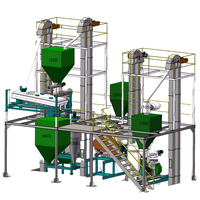 Nouvelle ligne de production de granulés d'aliments pour animaux de ferme en acier de 8 tonnes/h, pour bétail, volailles, poulets, poissons aquatiques, haute productivité