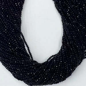 Fatingna Jewelry Wholesale High Quality Natural Cut <strong>Black</strong> Spinel Strand <strong>Beads</strong> for DIY Women Men Bracelet Necklace - Product Image 6