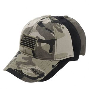 Casquette de baseball tactique en coton brodé à 6 panneaux vert jungle, ajustable, pour sports nautiques et course à pied, vente en gros - Product Image 2