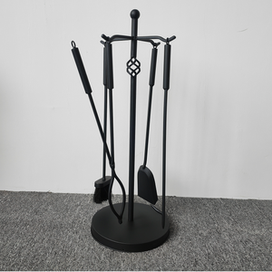 Venta al por mayor de pinzas de hierro forjado baratas, <span class=keywords><strong>Pala</strong></span> y cepillo, juego de herramientas para chimenea para <span class=keywords><strong>horno</strong></span> de pizza - Product Image 1