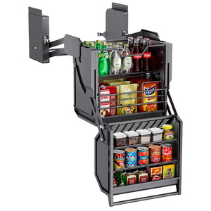 HNOSS Système de levage de cuisine Organisateur de panier de levage déroulant Armoire haute hydraulique <span class=keywords><strong>Double</strong></span> panier à tirer vers le bas - Product Image 6