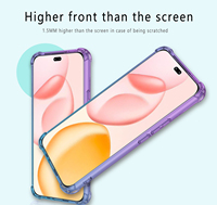 Housse à 4 coins pour Honor 400 Pro Clear Shockproof Soft Tpu Rainbow Gradient Color Dual Gradual With Airbag Phone Case