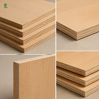 Contreplaqué en placage de chêne naturel 18 mm 1220x2440 mm E0, contreplaqué en placage de bois dur pour la décoration intérieure des armoires de cuisine