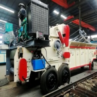 Broyeur de bois horizontal mobile diesel-électrique 400 CV à roulements, prix compétitif, livraison rapide