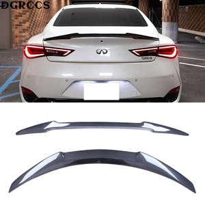 สปอยเลอร์หลังคาร์บอนไฟเบอร์ขัดเงาแบบ M4 สำหรับ Q60 Q60S ปี 2013-2023 พร้อมเทปติดตั้ง - Product Image 1