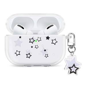 Funda blanda de coco de estrellas transparentes para <span class=keywords><strong>AirPods</strong></span> 4, funda para auriculares para <span class=keywords><strong>iPhone</strong></span> <span class=keywords><strong>Airpods</strong></span> Pro 1 2 3 4th Gen, funda protectora, llavero - Product Image 1