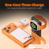 Batterie externe portable magnétique sans fil avec logo personnalisé, en alliage d'aluminium mince, 5000 mAh, charge rapide PD 20W, mini-batteries externes