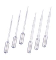 Pipette en plastique (non stérile) 3 ml – Compte-gouttes pour transfert de liquides en laboratoire, médical et de recherche