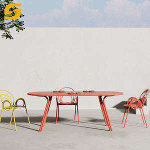 Nuevo diseño de muebles de jardín, ocio moderno, Patio, Hotel, restaurante, cafetería, juego de mesa de comedor al aire libre, sillas de jardín de aluminio - Product Image 6