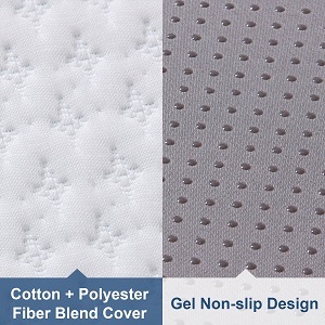 Bộ nhớ bọt nệm với tre mềm bìa cho khách trẻ em và người lớn, có thể gập lại giường nệm để giảm đau lưng - Product Image 5