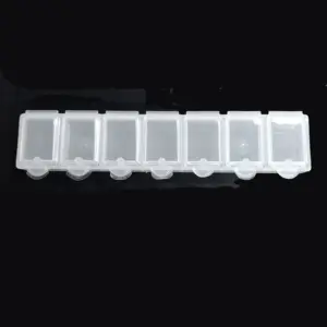 पोर्टेबल सात ग्रिड दवा बॉक्स गोली आयोजक प्लास्टिक पारदर्शी 7 days गोली बॉक्स साप्ताहिक गोलियाँ कंटेनर आभूषण ड्रिल बक्से