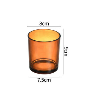 Prêt à expédier – Pot en verre ambré dépoli transparent de 300 ml pour bougie, support de bougie vide, pot en verre - Product Image 4