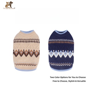 Vêtements de luxe pour chiens de style britannique-Pull d'hiver tricoté pour bouledogue français, nounours, <span class=keywords><strong>schnauzer</strong></span> et petits chiens à la mode - Product Image 2
