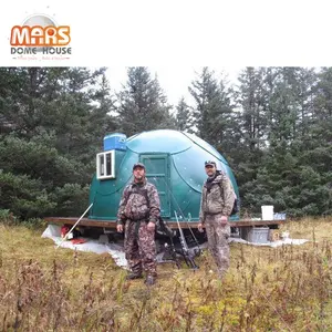 Outdoor use easy assemble solid and durable prefabricated dome houses for hunting lodge