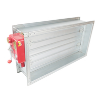 Amortisseur automatique de fumée et de feu en tôle galvanisée carrée pour système de ventilation CVC pour conduits et couloirs d'hôpital