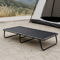 Lit de camping pliable portable, cadre en acier robuste, tissu Oxford, lit simple pour hôtel, dortoir et usage extérieur