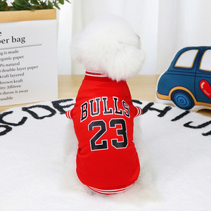 Vêtements de sport de luxe pour chien Kobe <span class=keywords><strong>Jordan</strong></span>, t-shirt respirant d'été pour animaux de compagnie, <span class=keywords><strong>maillot</strong></span> de basket-ball des <span class=keywords><strong>Bulls</strong></span> pour chiens - Product Image 6