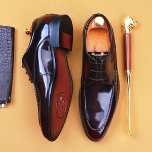 Chaussures pour hommes d'affaires - chaussures habillées décontractées en cuir britannique peintes couleur respirante à bout pointu pour mariage - Product Image 2