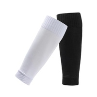 Protège-jambes de football avec logo personnalisé OEM Manchon de compression pour mollet Hommes Sport Athlétique Jambe de football américain Chaussettes sans pied à manches longues