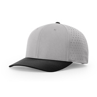 Casquette de baseball de golf imperméable à l'eau 6 panneaux Patch personnalisé en PVC deux tons perforé à séchage rapide avec trous découpés en couches