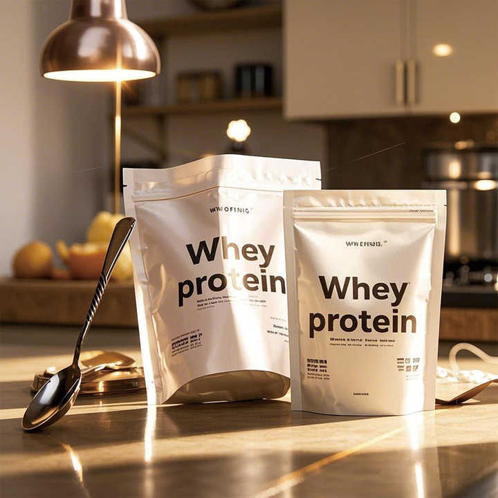 Custom Printed Stand up Pouch 5kg Whey Protein Powder Packaging Bags ...